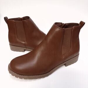 Sonoma Boots Size 8.5 Goods For Life Cognac Zip Up Boot Bootie Fall Womens Shoe